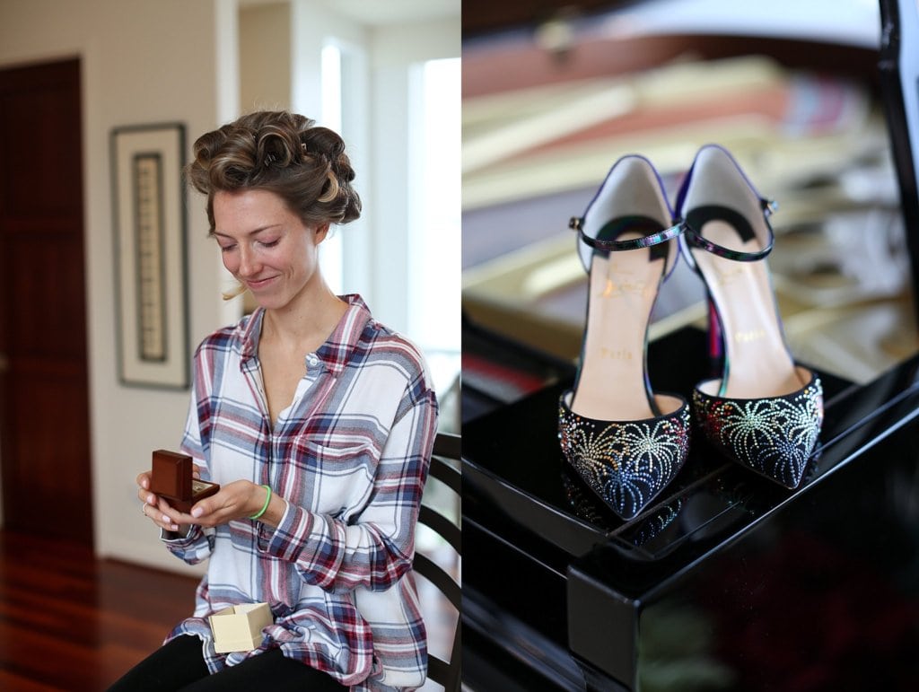 Bride getting ready for Detroit Wedding
