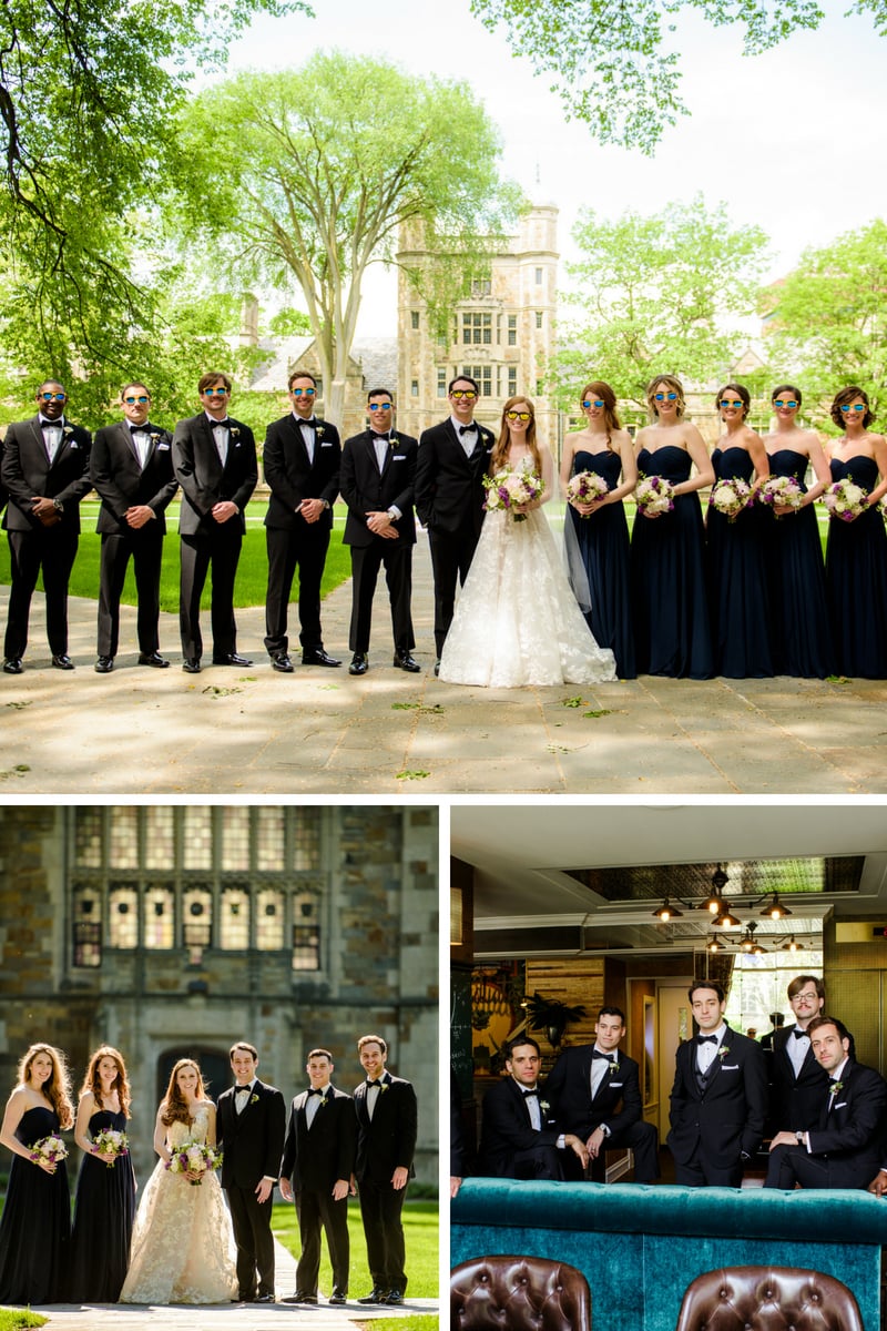 bridal party photos, university of michigan, simply brilliant events